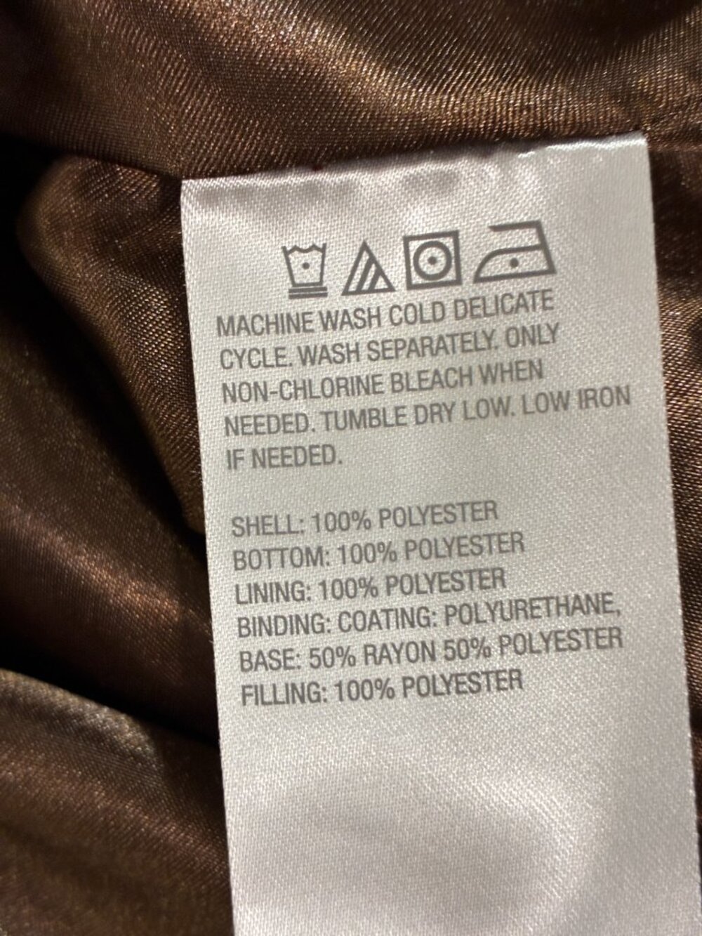 LOGO Lori Goldstein Brown Sleeveless Long Diamond Quilt Puffer Vest Women 1X - Picture 9 of 10